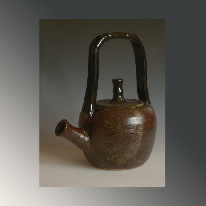 GRMC-Functional-Teapot-Zen-Teapot Wheel & hand built- Brown Stoneware - low fire glaze
