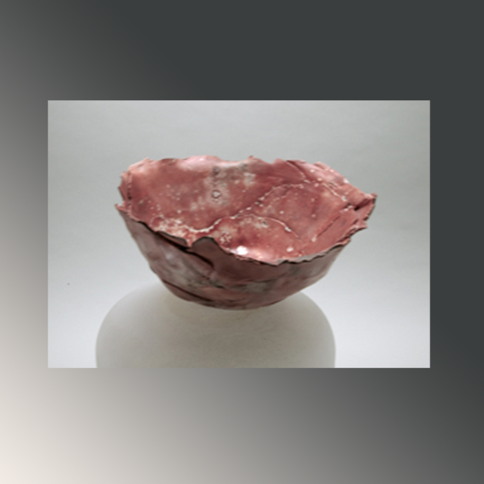 Decorative-I - Sedona 1 Saggar Bowl - White Stoneware - Hand Built - Saggar Fired
