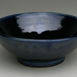 Decorative-II - Blue - Black Lacquer Bowl
