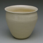 Decorative V - White Crackle Vessel